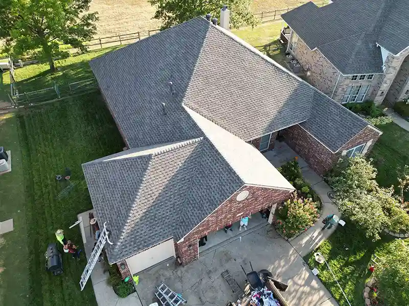 GAF Timberline HDZ with High Profile Ridge - Weathered Wood