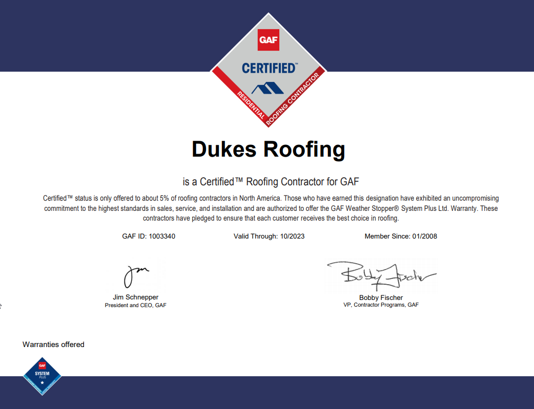 Dukes Roofing Images